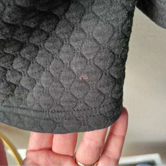 Runway Quilted Cotton Polyester Button Up Jacket Black Sz L - Picture 6 of 11